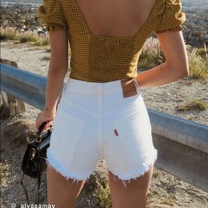 Levi’s 501 Mid Rise Denim Short Pearly White 27